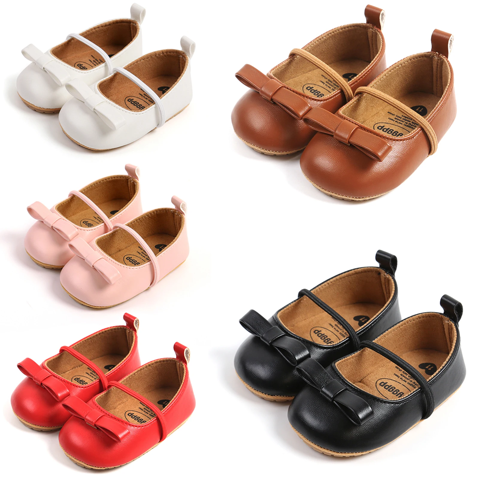 Zapatos Mary Jane de princesa con lazo para recién nacido - imagen 3