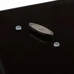 Piano de juguete de madera en miniatura con taburete para muñecas