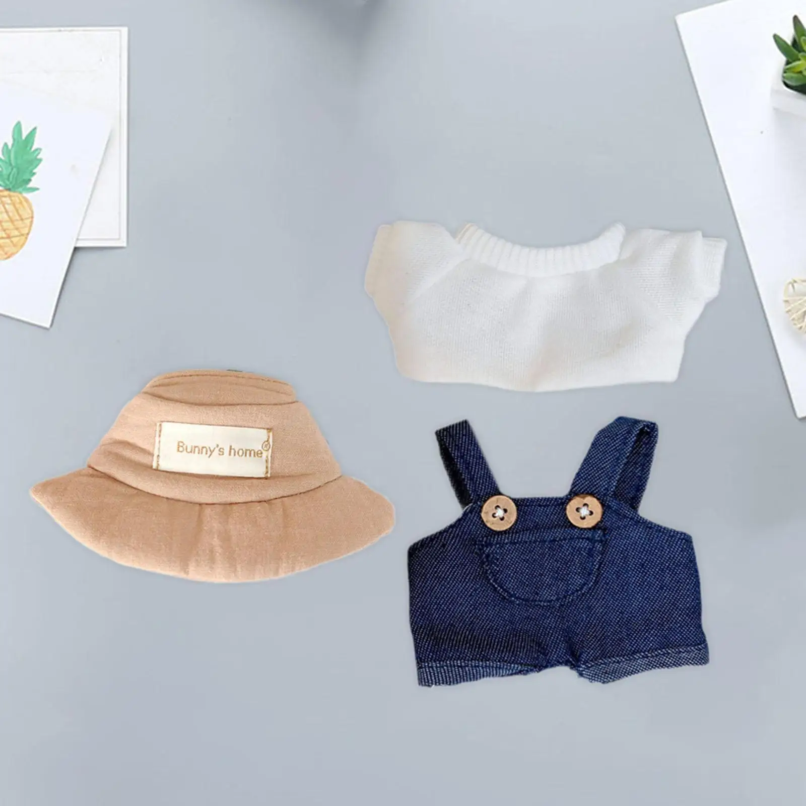 Conjunto de ropa para muñecas con camisetas, estilo adorable - imagen 2