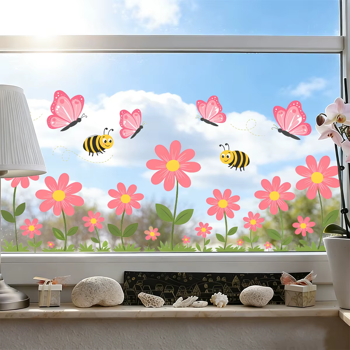 Pegatina estática para ventana de primavera y Pascua con margaritas - imagen 4