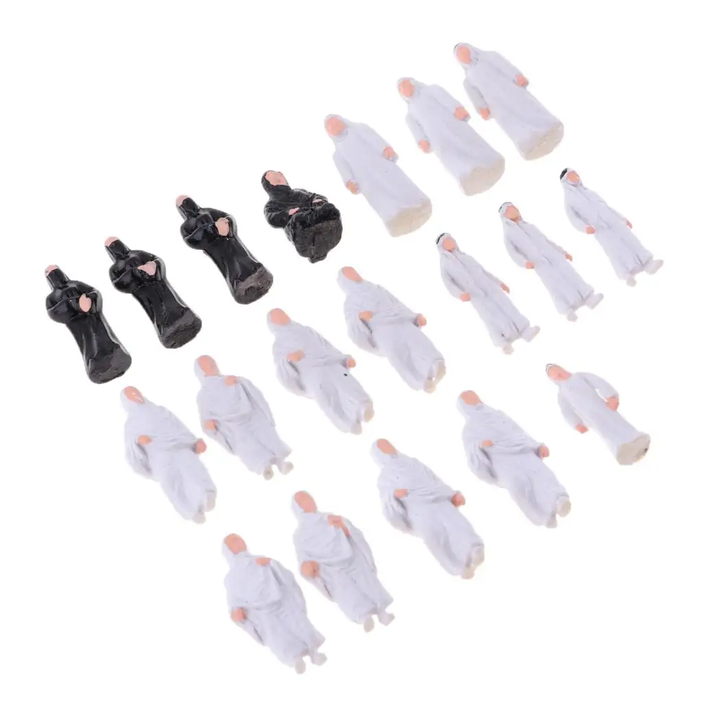 Figuras de plástico para modelismo ferroviario con personas - imagen 2