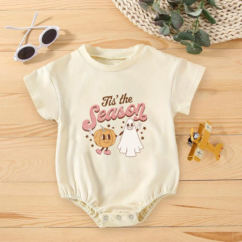 Tie The Season Body de bebé Halloween retro con calabaza - imagen 4