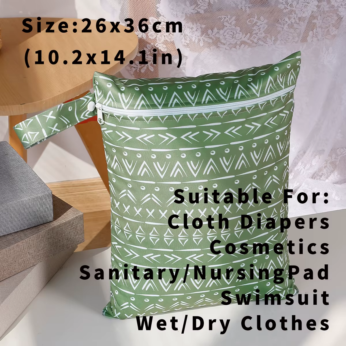 Bolsa impermeable reutilizable Elinfant para pañales seco y húmedo - imagen 3