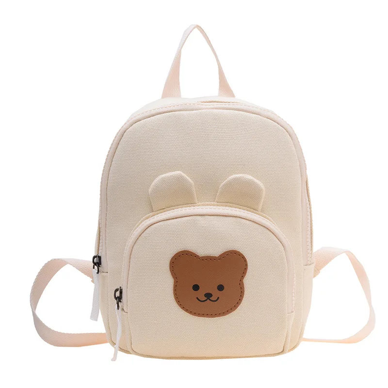 Mochila escolar infantil de lona con conejito, diseño kawaii - imagen 4
