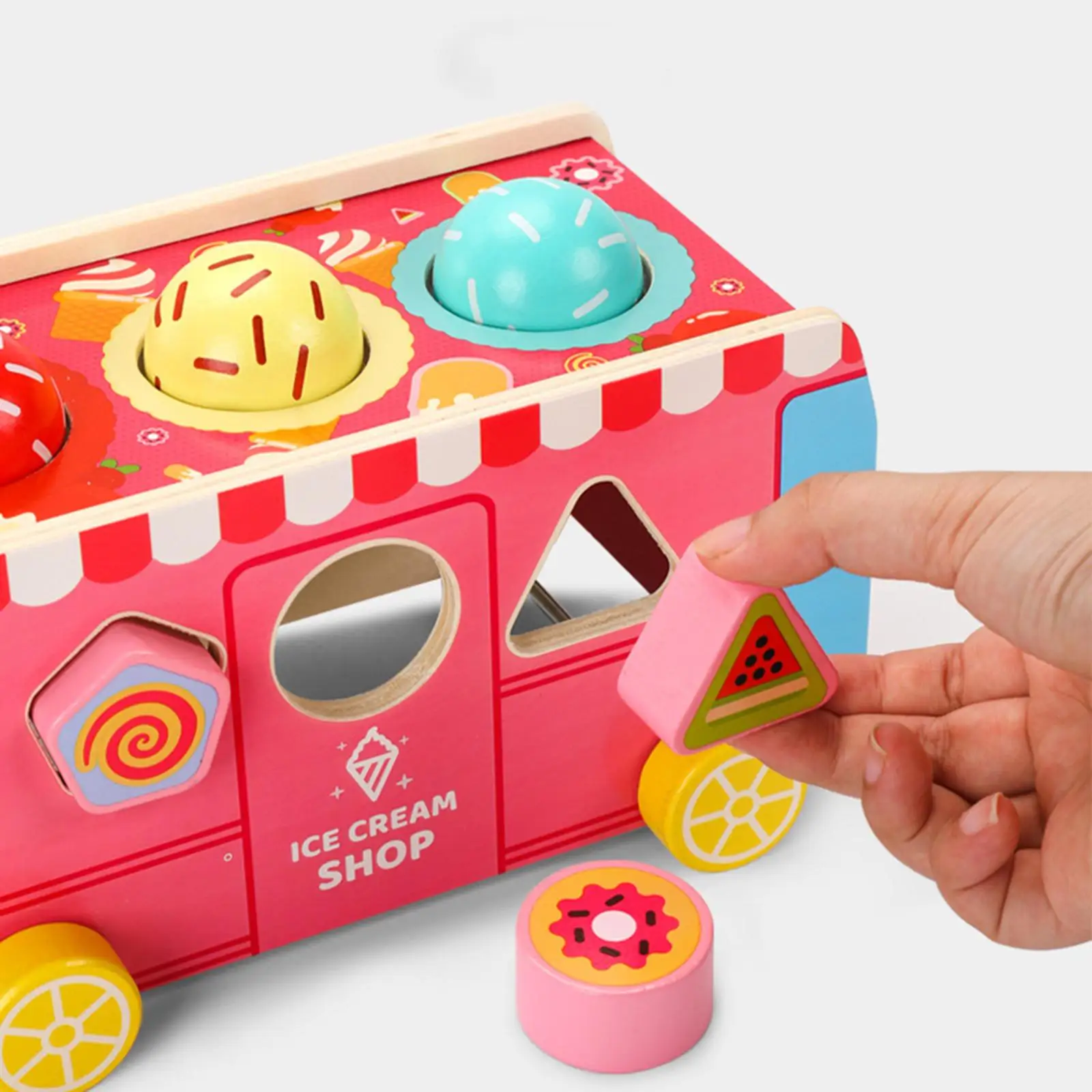 Clasificador de formas en madera para niños multifunción - imagen 3
