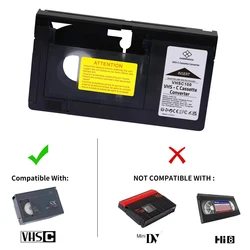 Adaptador VHS a VHSC para videocámaras con caja convertidora