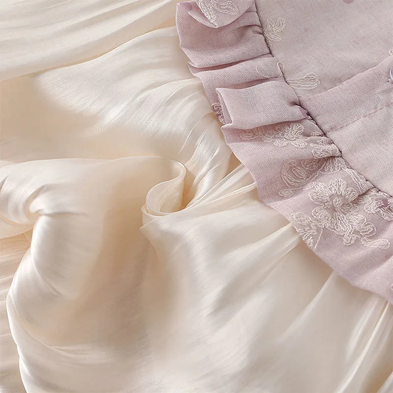 Vestido de bebé niña sin mangas con bordado floral para verano - imagen 5