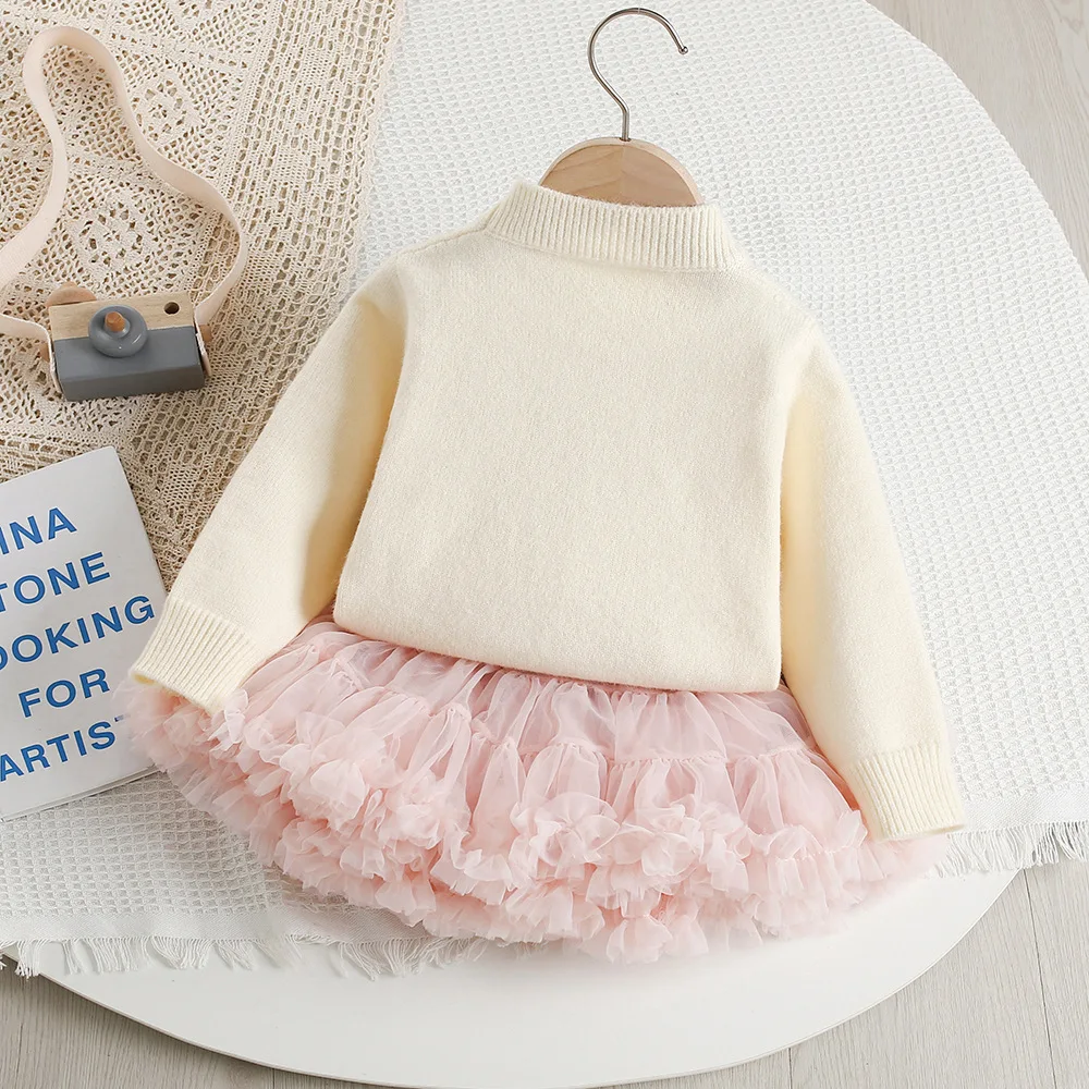 Conjunto de punto MILANCEL para niño de otoño con tutú y lentejuelas - imagen 4