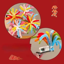 Pinza para el pelo infantil con flores coloridas para flequillo