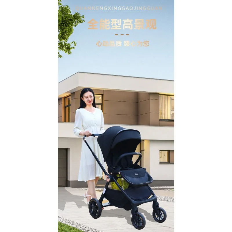 Carrito bebé ligero plegable 4 ruedas reclinable - imagen 5