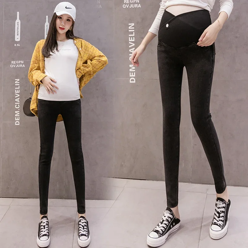 Pantalones vaqueros premamá pitillo elásticos de cintura baja - imagen 2