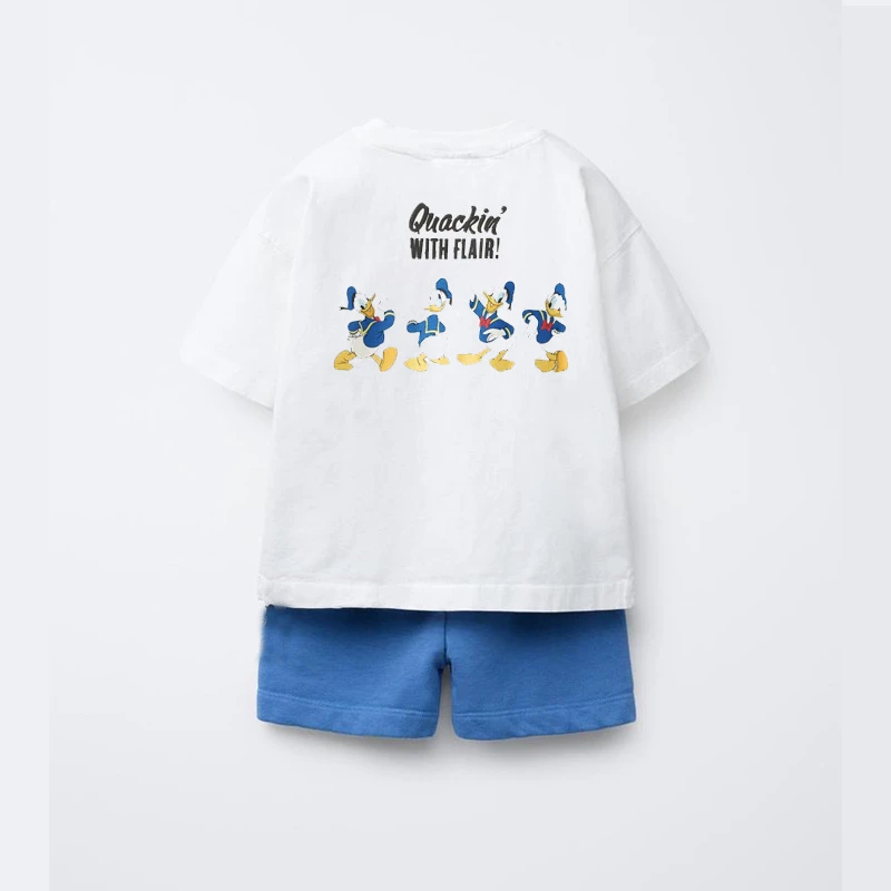 Conjunto de verano dos piezas camiseta dibujo y pantalón corto - imagen 5