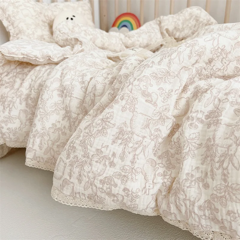Edredón muselina floral infantil – Algodón suave niños y niñas - imagen 5