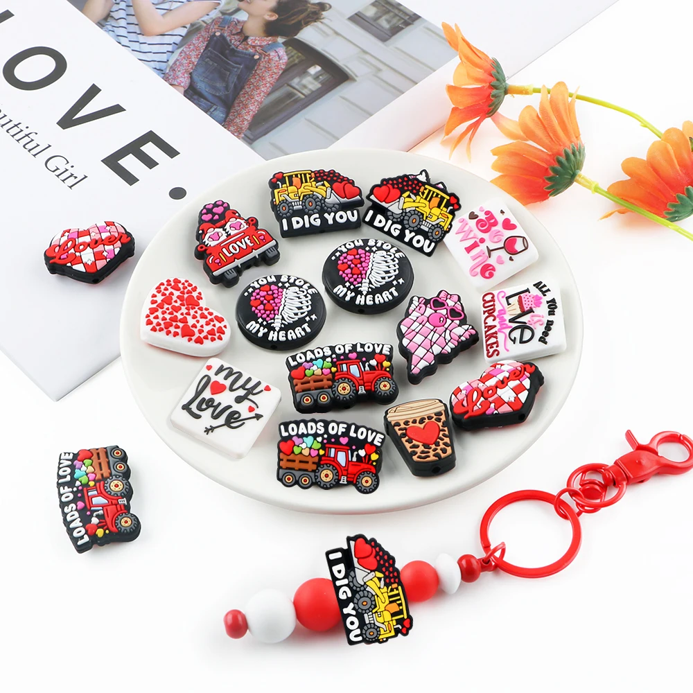 Kovict Cuentas de silicona para pulseras infantiles San Valentín - imagen 5
