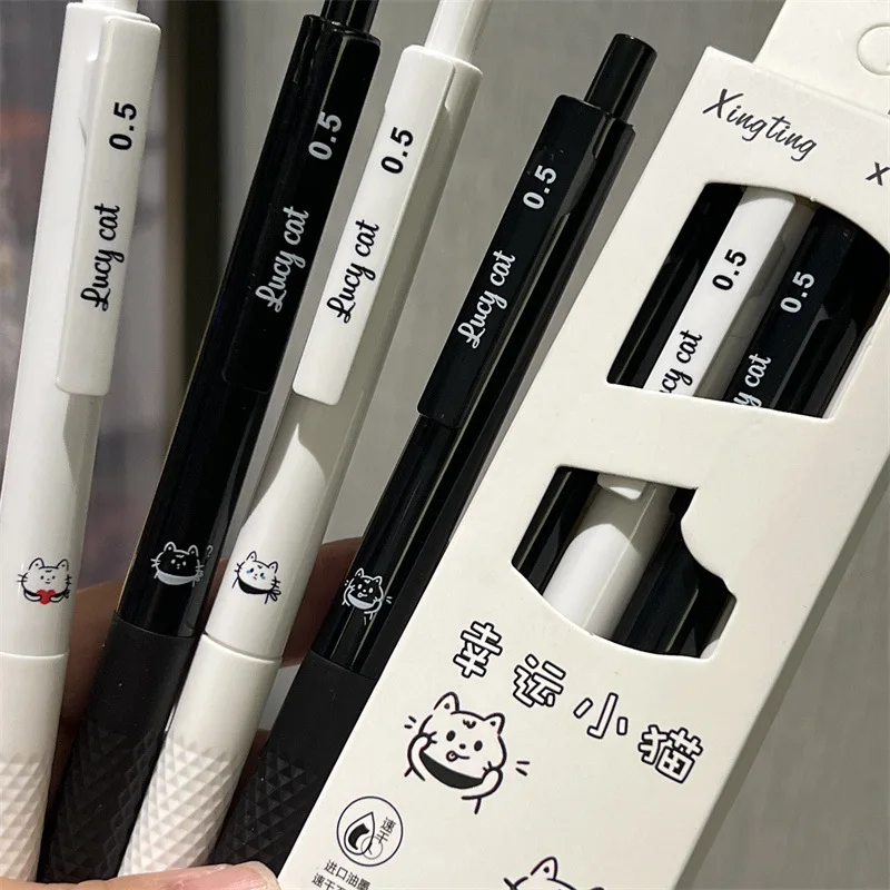 Bolígrafos de gel retráctil para niños – Diseño tierno tinta negra