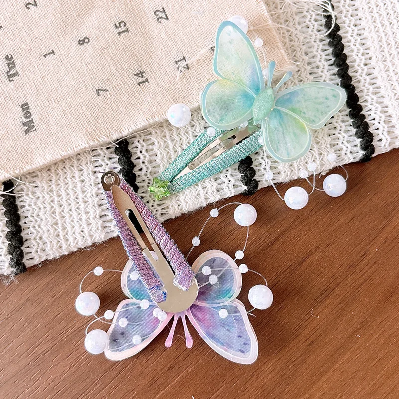 Pinzas para el cabello mariposa en relieve, versátiles y dulces niñas - imagen 2