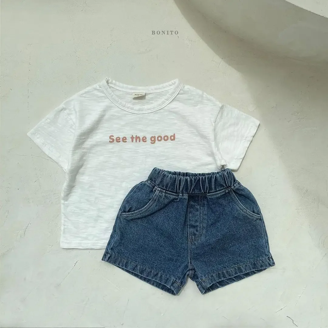 Pantalones cortos de mezclilla con bolsillo para niños, verano - imagen 3