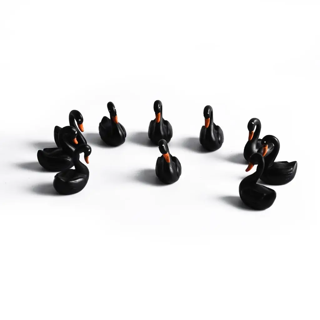 Figura de cisne de resina para jardín de hadas en microescena - imagen 4