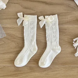 Calcetines algodón con lazo para niña