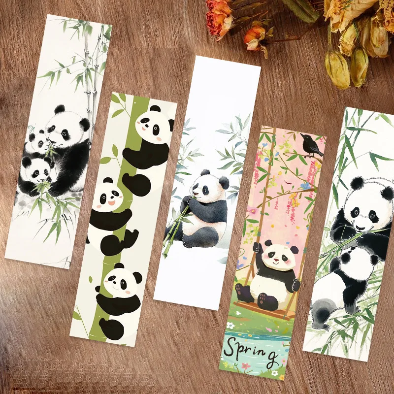 Marcadores de libros con panda, decorativos y creativos - imagen 4