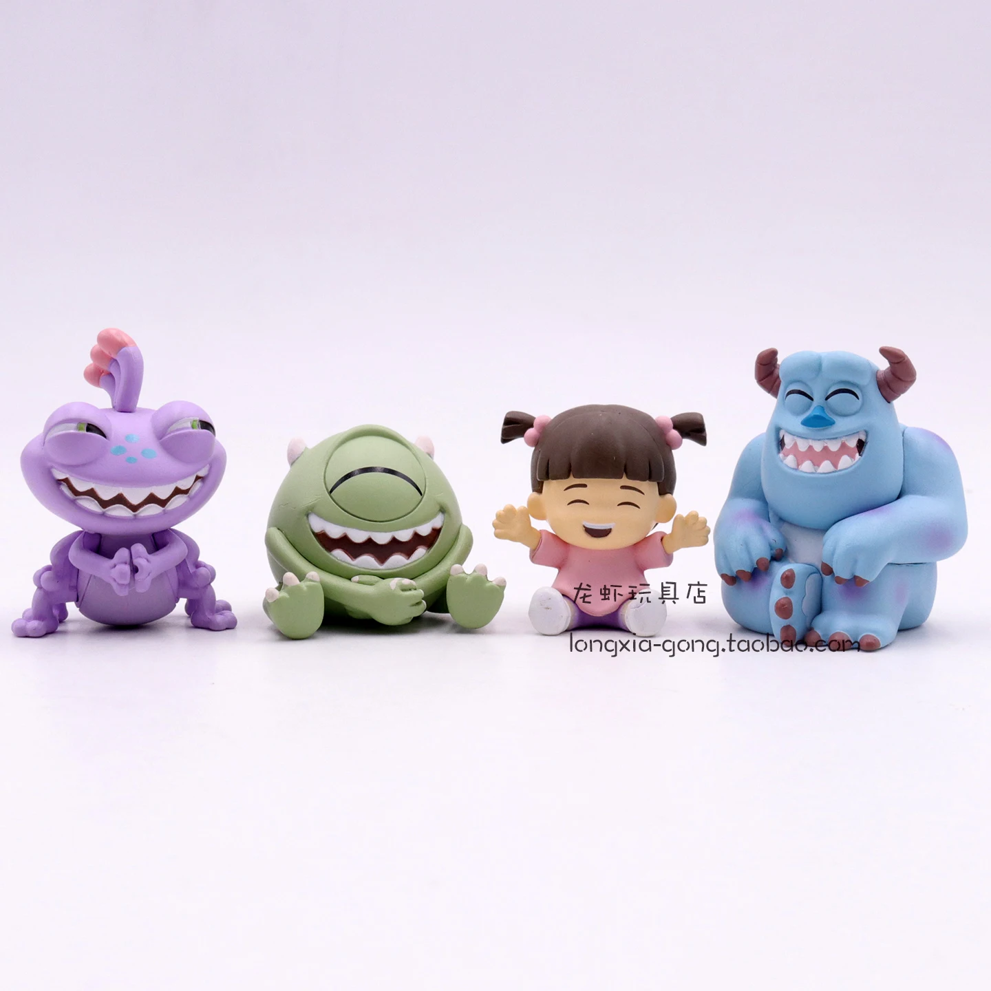 Sulley, Mike y Boo estilo Q en mini figuras de acción