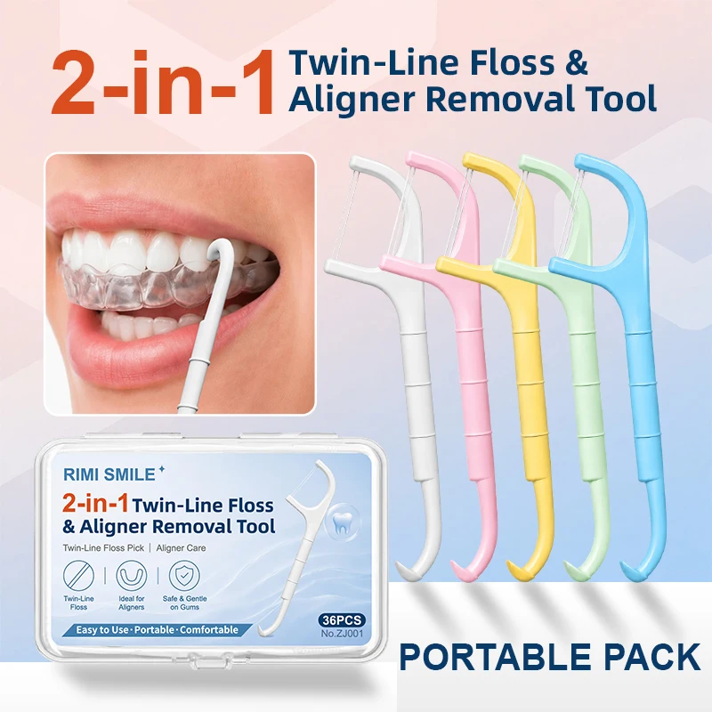 Herramienta portátil 2 en 1 para hilo dental y alineadores – viaje - imagen 5