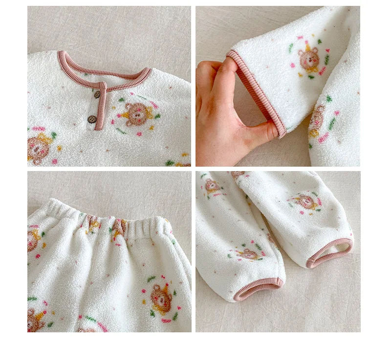 Pijama infantil grueso para invierno y descanso