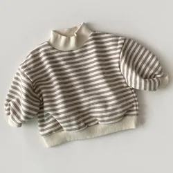 MILANCEL Sudadera con capucha de invierno para bebé a rayas
