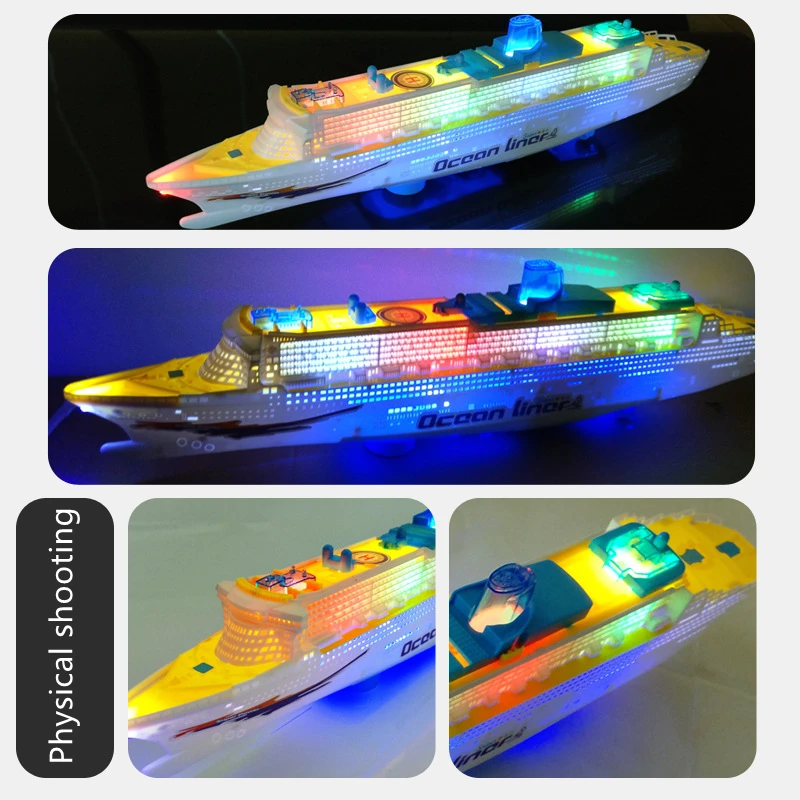 Barco realista con luces LED