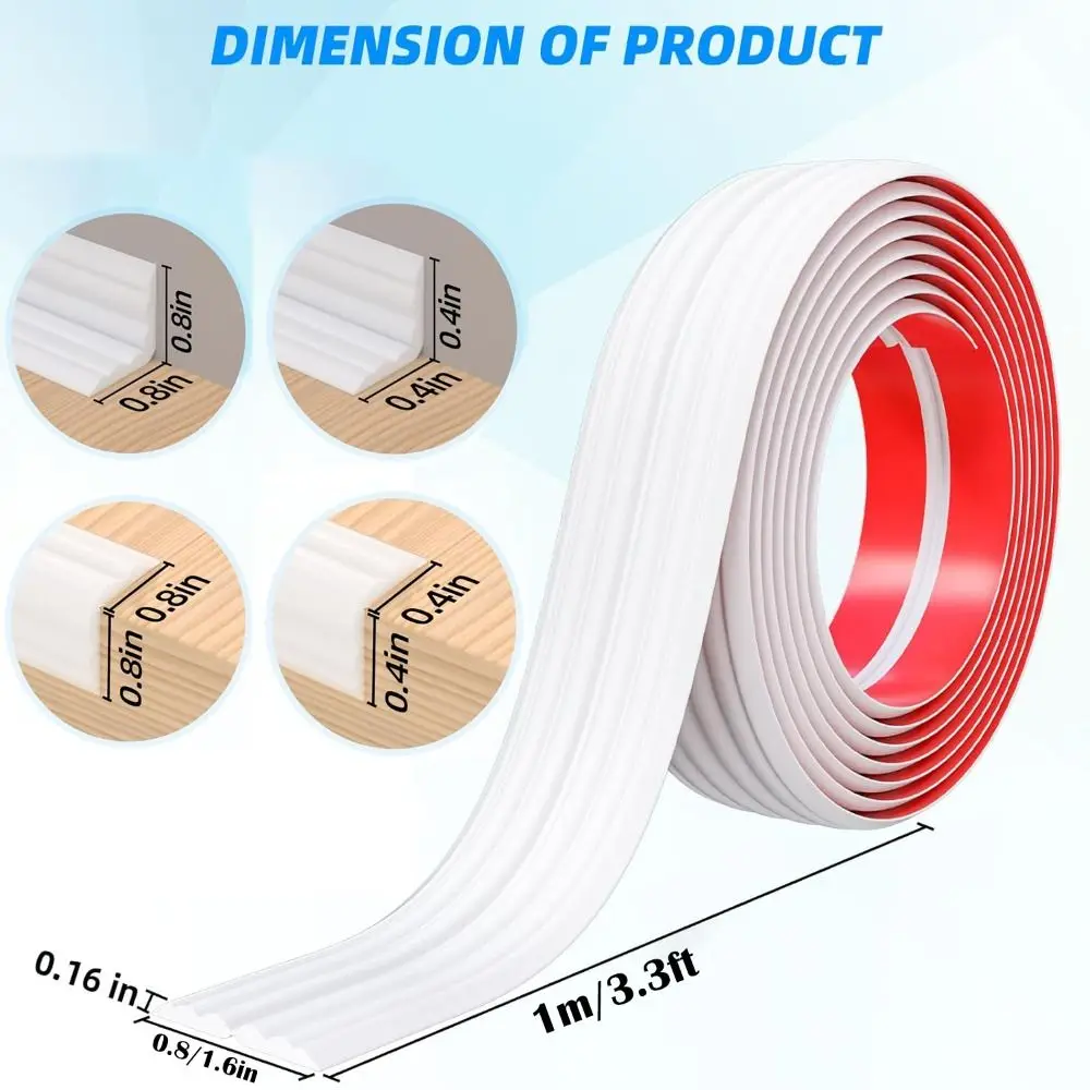 Protector de esquinas de pared autoadhesivo flexible para hogar - imagen 5