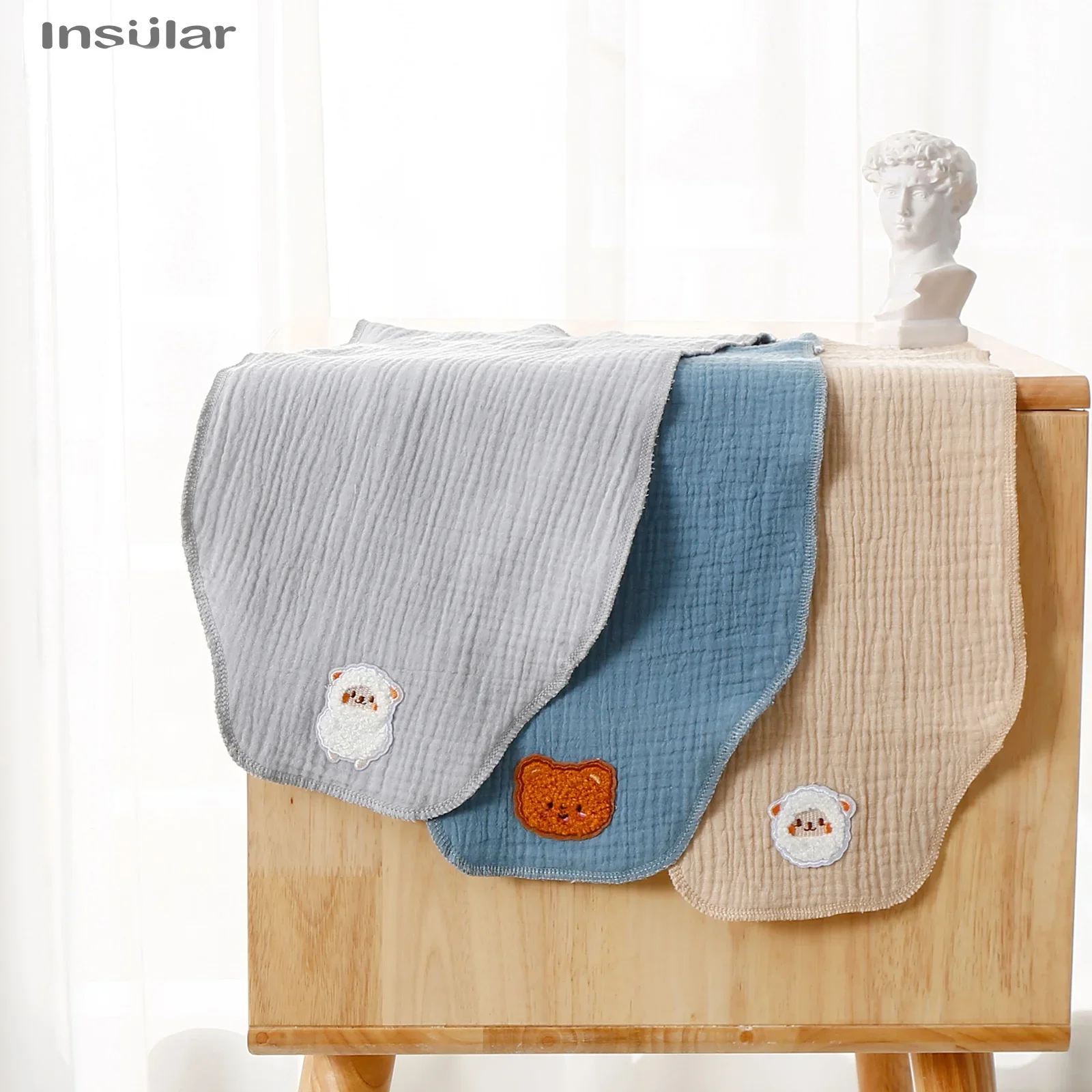 Toalla muselina de algodón para bebé – Absorción suave en 4 capas - imagen 4