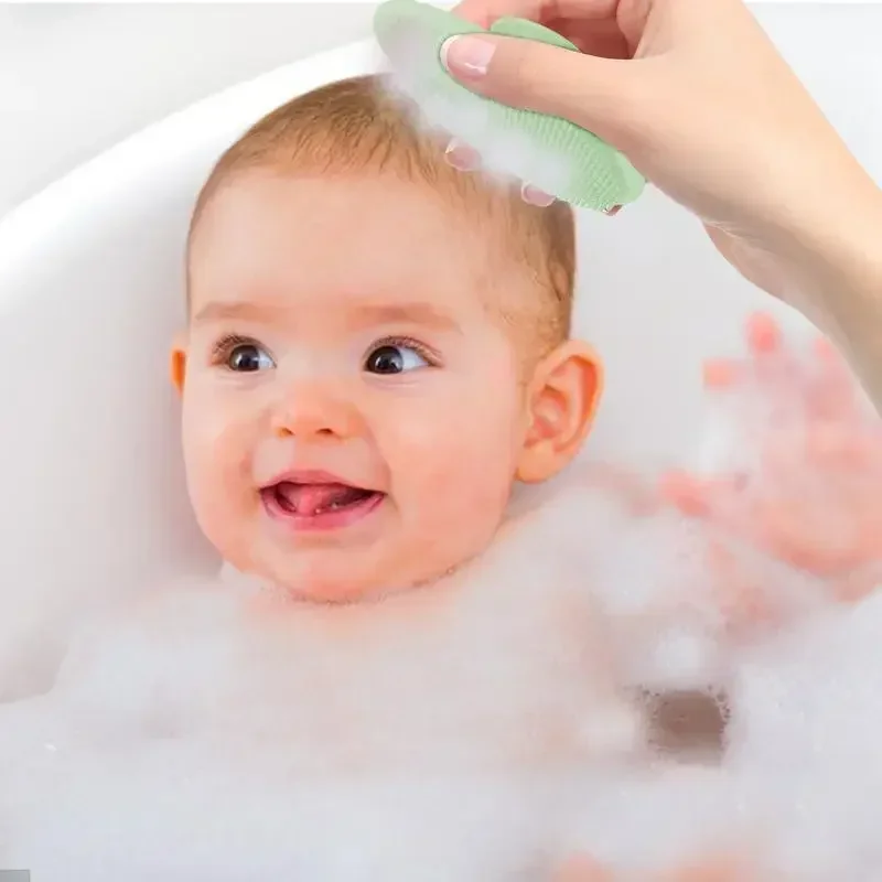 Cepillo de champú de silicona para baño infantil con masaje suave - imagen 3
