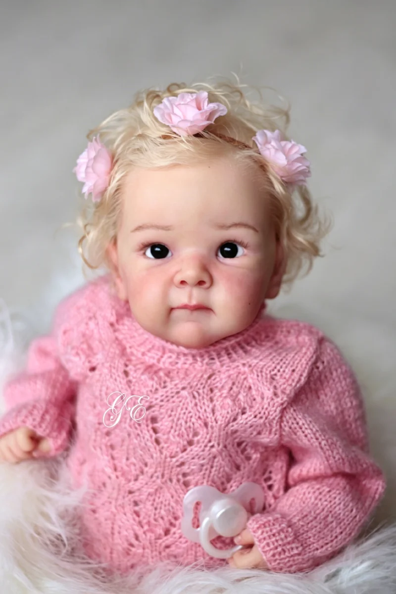 NPK Bettie Muñeca Reborn sin terminar con kit de pelo rizado 3D - imagen 5