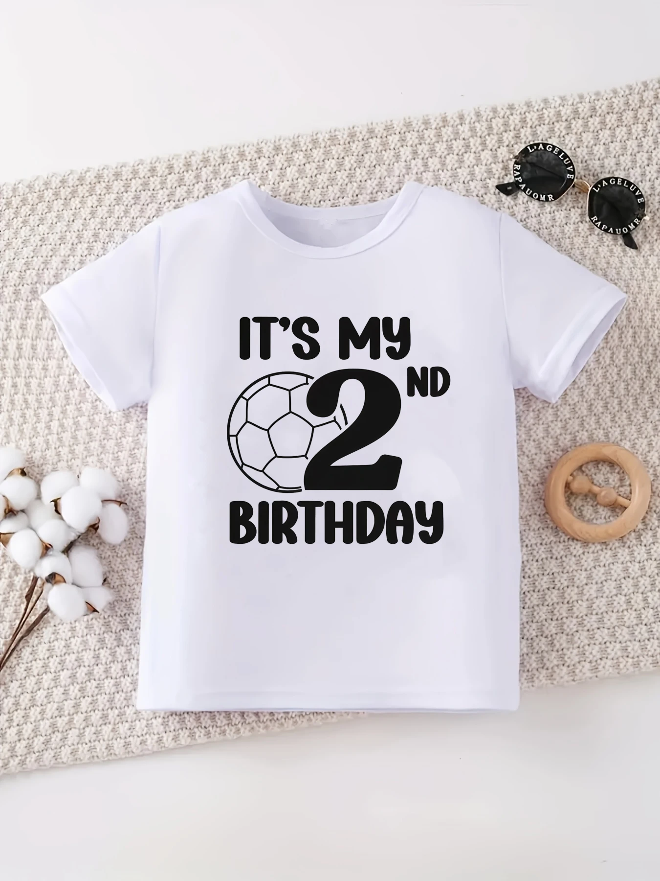 Camiseta personalizada de fútbol con nombre para cumpleaños infantil - imagen 2