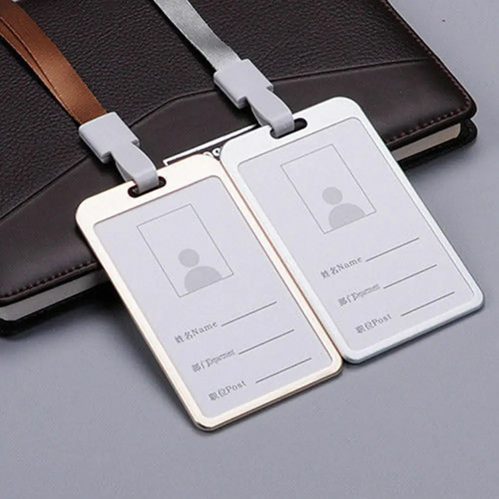 Porta tarjetas de identificación con cordón de aleación y credenciales - imagen 4