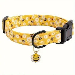 Collar para perro con estampado de abeja amarilla – diseño original