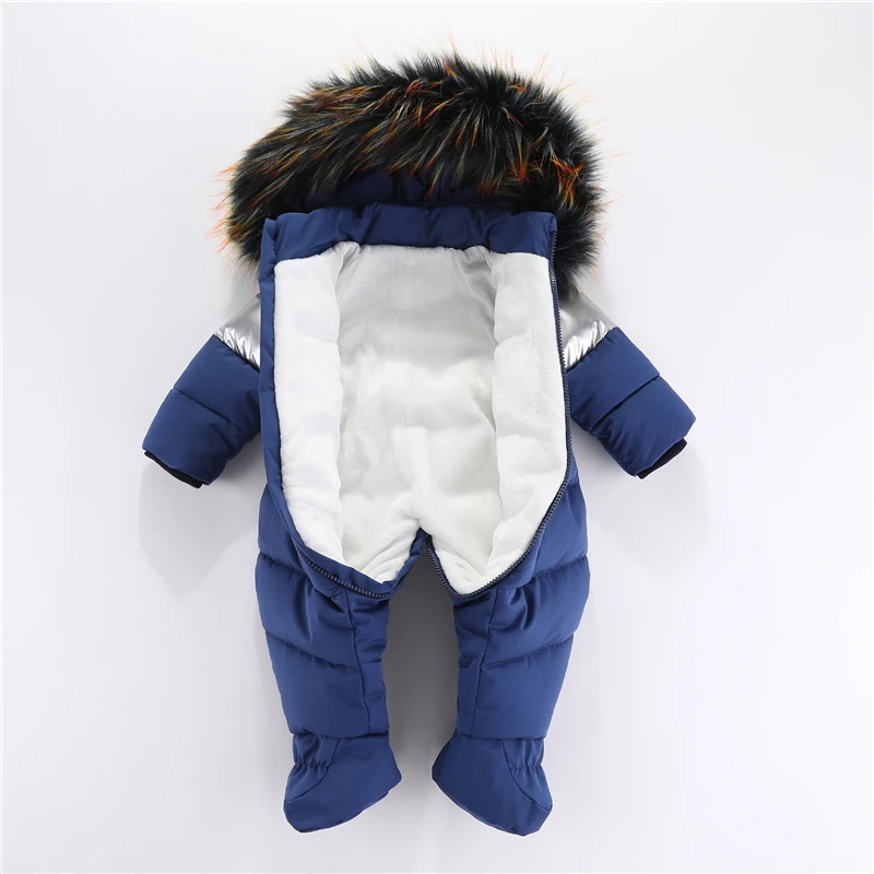 Mono de invierno con capucha y guantes térmicos para recién nacido - imagen 4