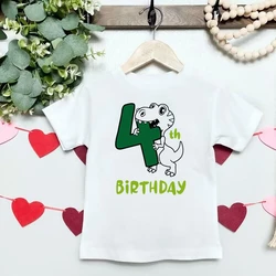 Camiseta infantil de dinosaurio para fiesta de cumpleaños