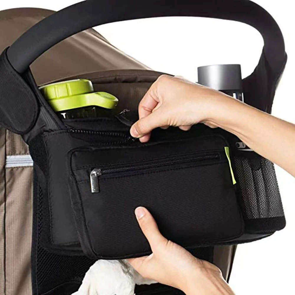 Bolsa de pañales impermeable para carrito con correa desmontable - imagen 2