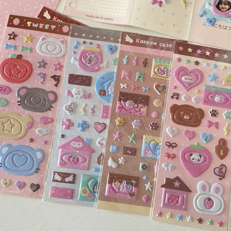 Pegatinas decorativas 3D con bordes de animales y estrellas K-pop - imagen 5