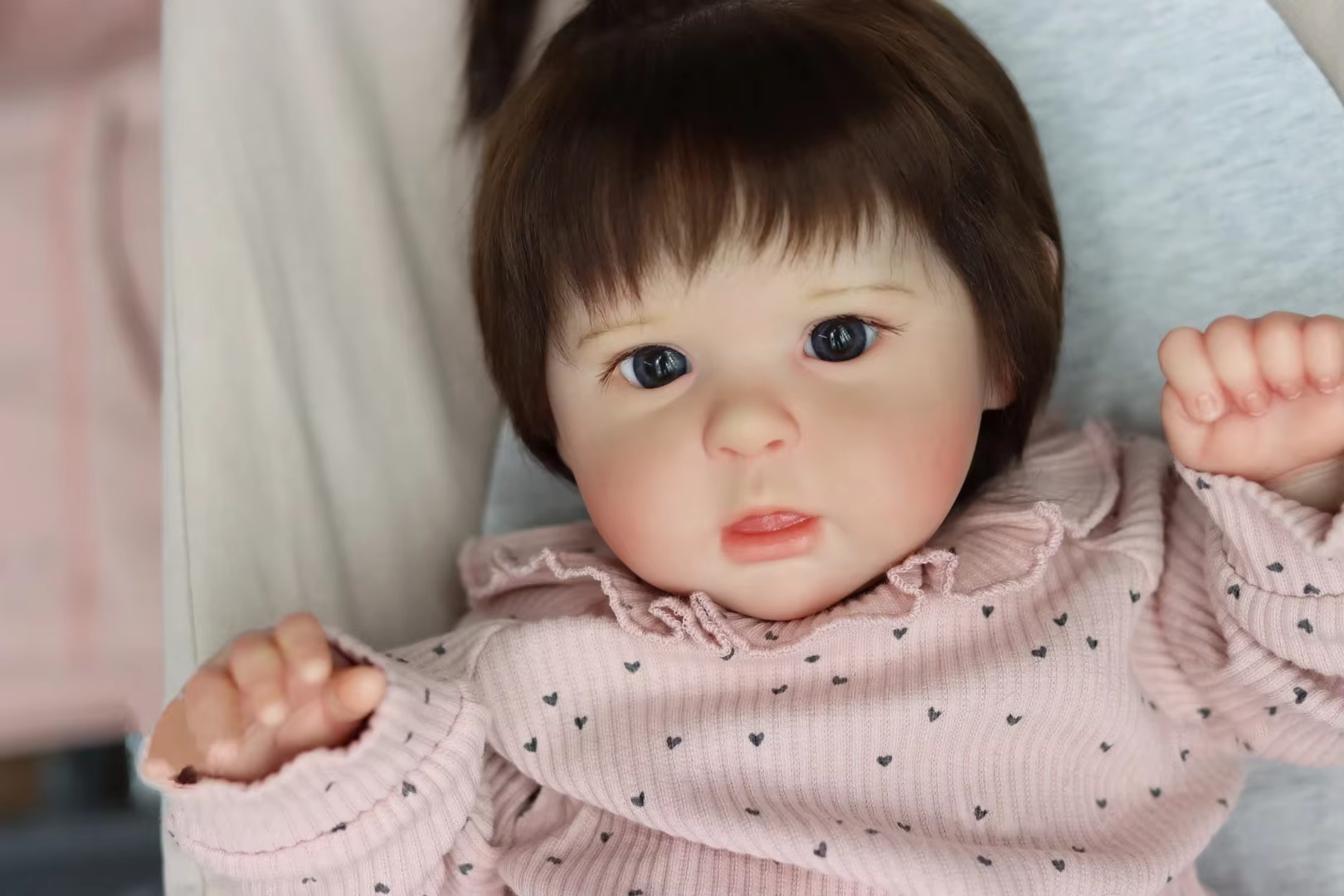 NPK Muñeca Reborn de 20 pulgadas con piel 3D y pelo enraizado - imagen 4