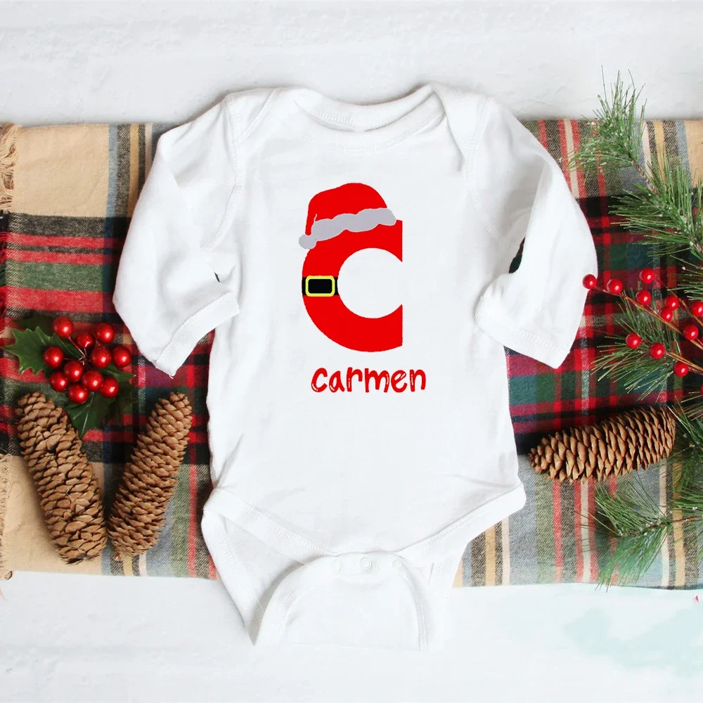 Gorro de Papá Noel para bebé – Inicial personalizada - imagen 4