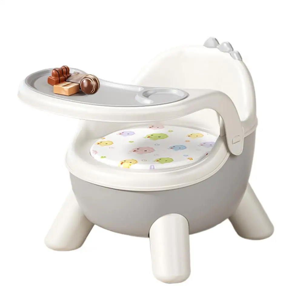 Silla infantil con diseño de dinosaurio y bandeja