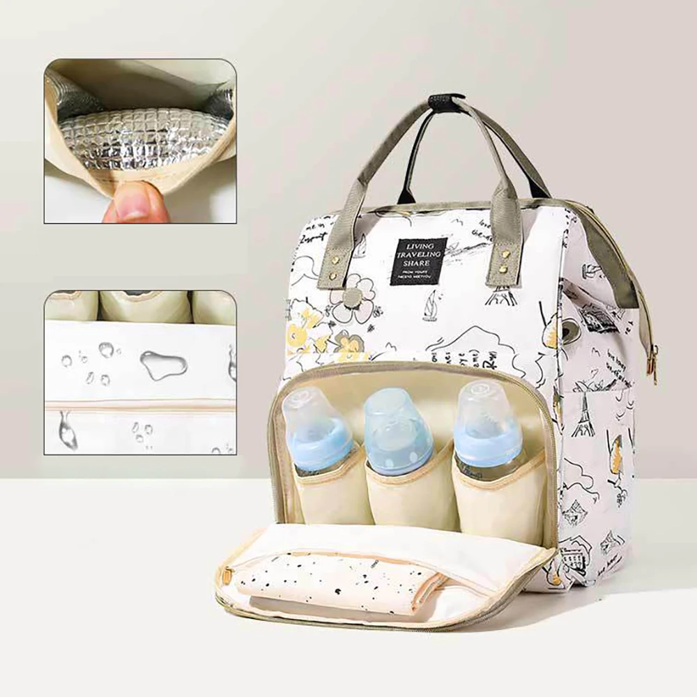 Bolso de madre y bebé multifuncional alta gama con puerto carga USB - imagen 2