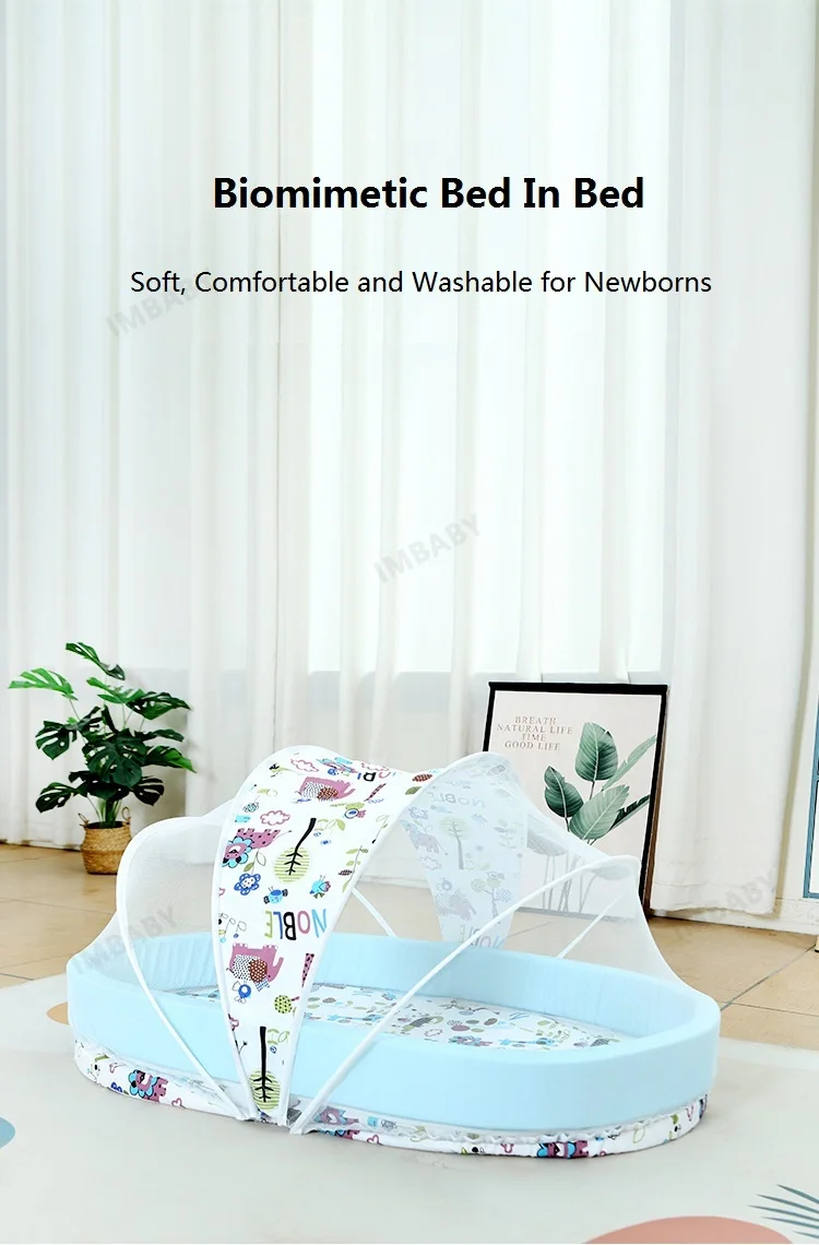 Cuna plegable con mosquitero