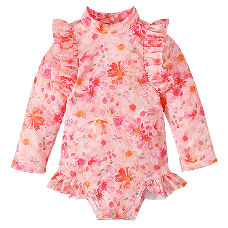Ropa de recién nacida con estampado floral – mono manga larga - imagen 3