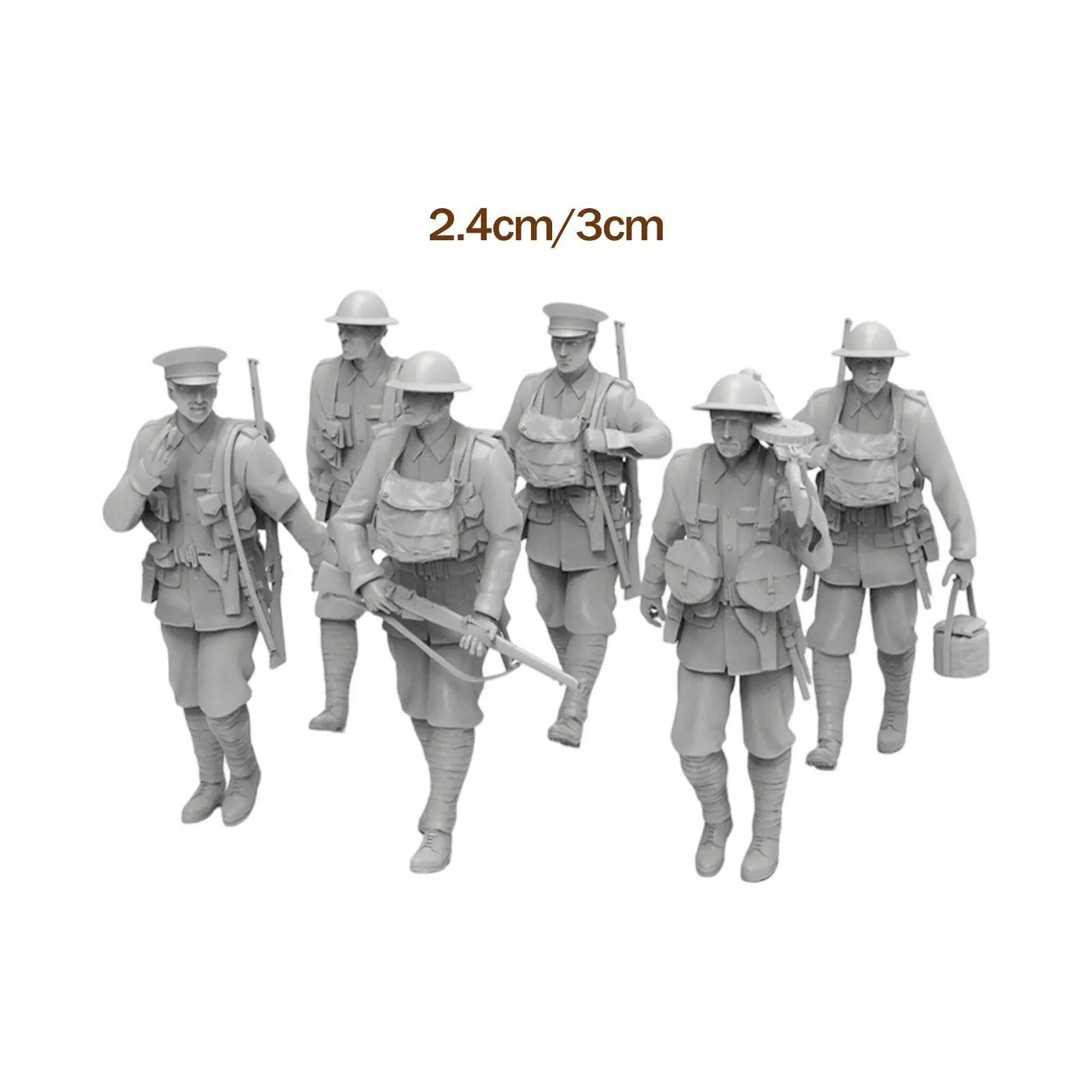 Figuras de personas en miniatura sin pintar para escenas - imagen 2
