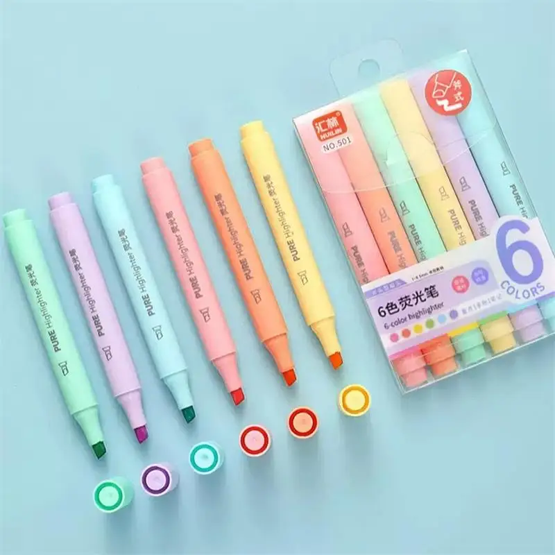 Rotuladores fluorescentes pastel estilo macaron para dibujo infantil - imagen 2
