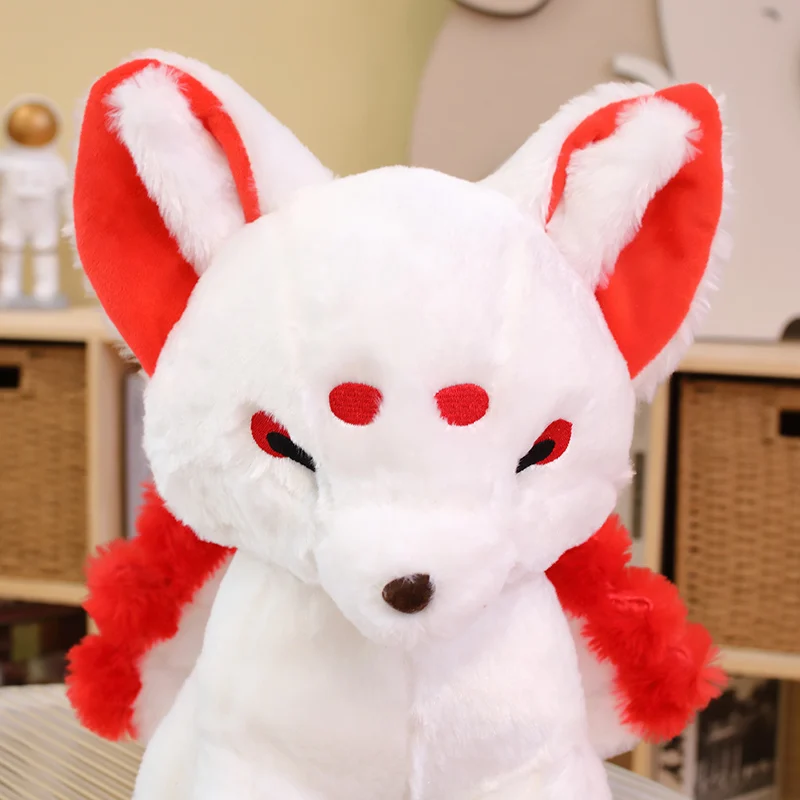 Peluche de zorro blanco esponjoso de alta calidad para regalar - imagen 3