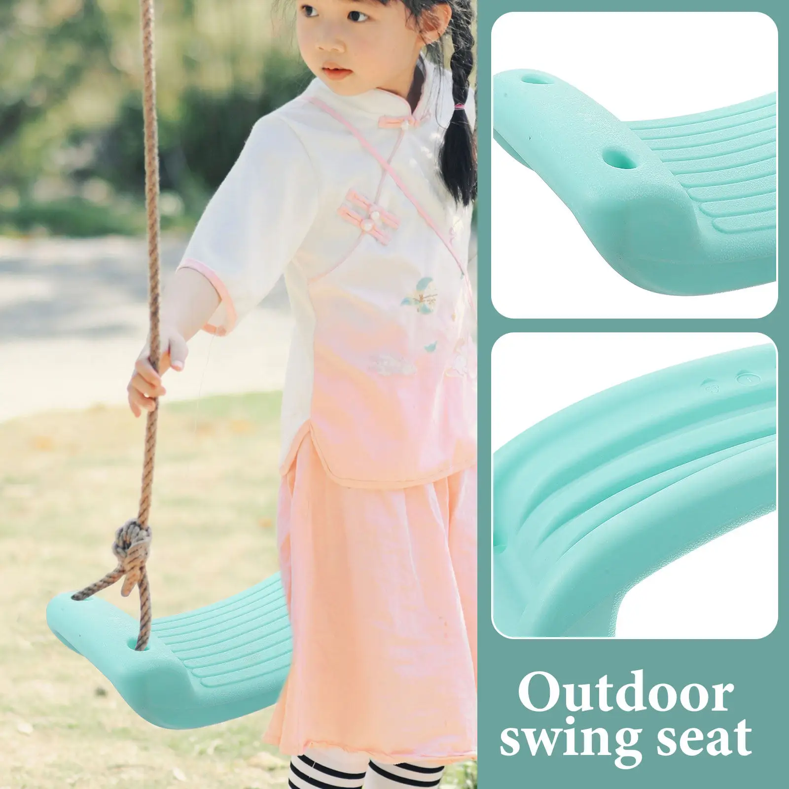 Asiento para columpio infantil azul cielo, resistente y fácil de montar - imagen 3